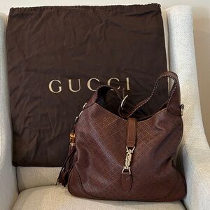 Gucci Rich Brown Leather Hobo Bag